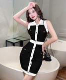 ニット ミニドレス キャバドレス  2色   大人 脚長効果 かわいい LT2-ZED882884BH453