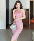 3色  冷房対策  ニット キャバドレス  ミニドレス  セクシー   脚長効果  LT2-ZED882882BH453-1