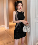 キラキラ  ミニドレス パーティー用 披露宴  二次会  LT2-JY5825