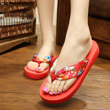 【2点目50％OFF】【9タイプ】ビーチサンダル 厚底 花柄 軽い 履き心地 おしゃれ  滑り止め MY5-WL-XMB001