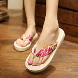 【2点目50％OFF】【9タイプ】ビーチサンダル 厚底 花柄 軽い 履き心地 おしゃれ  滑り止め MY5-WL-XMB001