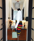 即日発送可能【一枚だけ】自社 デザイナー 製品 ニット ミニドレス ピカピカ 新作 YJ009