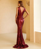 ビーズの長いイブニングドレスセックスyイリュージョン人魚クリスタルパ XY2-PC-M0449