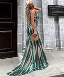 ビーズの長いイブニングドレスセックスyイリュージョン人魚クリスタルパ XY2-PC-M0449