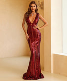 ビーズの長いイブニングドレスセックスyイリュージョン人魚クリスタルパ XY2-PC-M0449