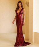 ビーズの長いイブニングドレスセックスyイリュージョン人魚クリスタルパ XY2-PC-M0449