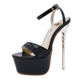 ２色 セクシー ハイヒール 脚長効果 おしゃれ キラキラ XH5-XL-ALT-1111-1