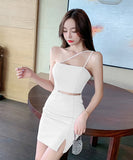 4色 新作 セクシー スロープ ショルダー ミニドレス キャバドレス スカート ZD2507-YM8507