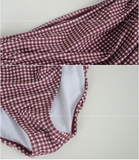 新色追加‼レベルアップ 爆売れ 再入荷 チェック柄 かわいい ビキニ 水着 タンキニ モノキニ YN7014-KDS1831