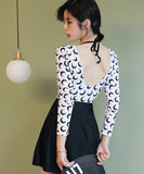 セット かわいい 長袖 日焼け止め 再入荷 水着 タンキニ モノキニ ビキニ 体型カバー YN7018