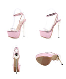 ピカピカ ピンク ゴージャス ハイヒール サンダル パンプス 新作 ダイヤモンド MY5-XL-MY-198-13