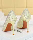 3色 ハイヒール セクシー 美脚効果 キラキラ おしゃれ 宴会 パンプスXH5-DS17189-5