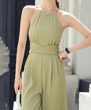 【4色】エレガント ワイドパンツ ジャンパー 通勤 OL風 可愛い XH2-ZED889309GT350