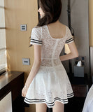 レース 肌見せ 新作 セクシー 谷間魅せ Aライン ナイトドレス キャバドレス MY2-YM8660