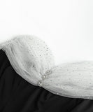 高級感 ダイヤモンド エレガント 宴会 チュール セクシー オフショルダー XH2-JY5280