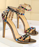 7色 ピカピカ キラキラ サンダル ハイヒール 履きやすい 脚長効果ゴ ージャス 姉 MY5-DS267-2