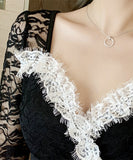 【2色】秋新作 キャバドレス Ⅴネック セクシー 谷間魅 可愛い レース XH2-LQE539