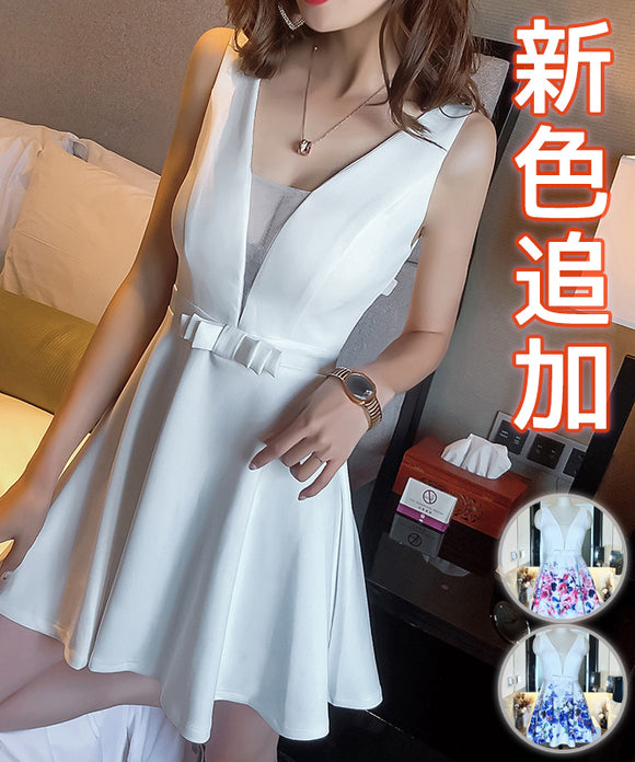 日本発送【数量限定新色追加】4色 キャバドレス ミニドレス Vネック セクシー 体型カバー MY2-YM8475