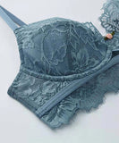 【４色】上下セット レース ブラ セクシー リボン ボリューム XH-XQ2016