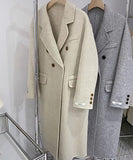 【2色】秋新作 カシミヤ コート 高品質 オーバーサイズ チェスターコート ウール XH2-BQL001