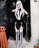 【4点セット】ハロウィン コスプレ ホラー 個性派 シスター セクシー ユニーク XH2-XJ1827-1