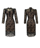 高品質 レース エレガント セレブ風 結婚式 淑女 同伴 可愛い セクシー XH2-JY9559