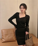 4色 韓国ファッション 姉 ゴージャス 最新デザイン ミニドレス パーティードレス XY2-MLS5816