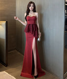 2色  チューブトップ   ロングドレス  キャバドレス  谷間魅せ  セクシー  高級感  LT2-YM9110