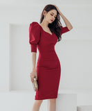 2色 キャバドレス ドレス ワンピース 背露出 肌見せ ゴージャス セクシー ZED880470E