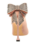 4色 ピカピカ リボン かわいい 脚長効果 人気新作 ハイヒール パンプス MY5-DS17175-8