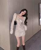 キラキラ キャバドレス 秋新作 ナイトクラブ Party 指名 肌見せ ピカピカ ゴージャス XH2-LQE2010K55