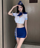 コスプレ 制服 ハロウィン 上下セット 海軍 エロかわいい サイド編み上げ セクシー XH2-SBYX0160