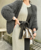 長袖 ラウンドネック ドレス 秋冬 ニットセーター 膝上 ロングドレス XY2-ZRD885129A71