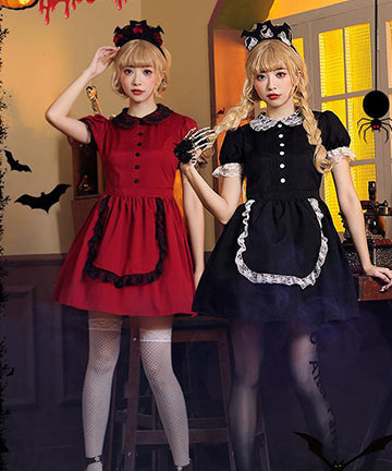 2色 ハロウィン限定  メイド服  コスプレ かわいい  新作 ミニドレス LT2-PS7008