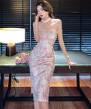 キラキラ  チュール  ロングドレス  高見え リボン 二次会  LT2-LQE8318MR418