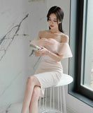 ミニドレス パーティードレス かわいい レース リボン 清楚感 宴会 結婚式 MY2-ZED889630BH538