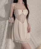 3色 セクシー パジャマ 肌見せ エロかわいい 透け感 えちえち XH8-GR2270