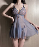 【4色】セクシー パジャマ チュール 肌見せ エロかわいい 勝負下着 XH8-GR1639