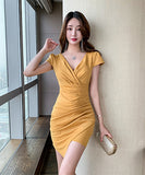 【3色】タイトミニドレス 谷間魅せ セクシー 指名 肌見せ XH2-MLS7249