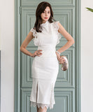 【2点セット】大人可愛い レース キャバドレス エレガント 気質 同伴 あざとガーリー XH2-ZED885245HF225A