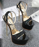 ２色 セクシー ハイヒール 脚長効果 おしゃれ キラキラ XH5-XL-ALT-1111-1