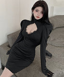 レース  ミニドレス  キャバドレス  セクシー 谷間魅せ 脚長効果  LT2-MLS7290