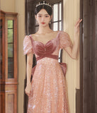 キラキラ ナイトドレス  ゴージャス  ふわふわ 披露宴  音楽会  名媛  高品質  LT2-MDSA6676