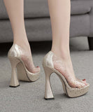 ハイヒール パンプス 透明 キラキラ セクシー レベルアップ 新作 YN5007