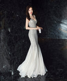 【6色】キラキラ パーティー 宴会Ⅴネック 谷間魅せ 華奢感 演奏会 誕生日 マーメイドドレス XH2-YFTK-YFCK028