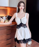 レース ミニドレス  キャバドレス  セクシー  かわいい  少女感   LT2-MLS7435