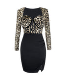 キャバドレス ミニドレス レオパード柄 セクシー 新作 同伴 クラブ キャバクラ MY2-YM8643