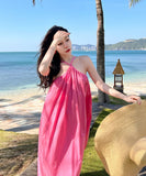 サンドレス 海辺 ホルターネック 大人可愛い ビーチ 夏新作 XH2-AQR1061#