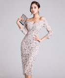 レース 花柄 ゴージャス 新作 肌見せ 着回し 同伴 二次会 結婚式 ドレス ワンピース MY2-ZED881766B