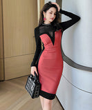 手作り ロングドレス  セレブ風  高級感  チュール  着瘦せ  パフスリーブ 気質  LT2-JY10170